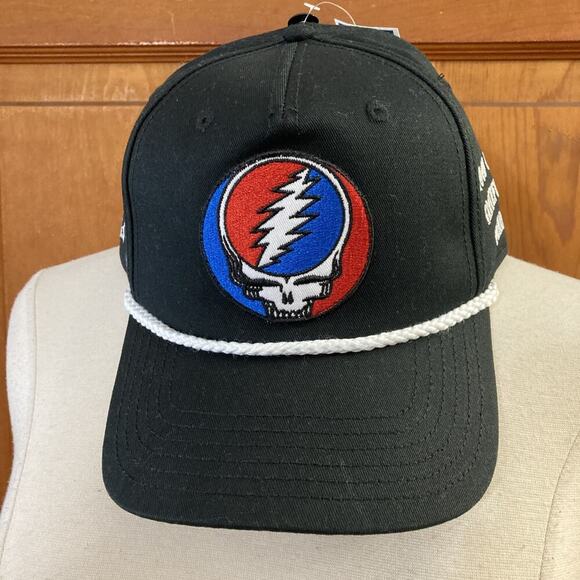 Grateful Dead Snapback Hat New Adjustable OSFM Black Skeleton Baseball Cap - Picture 2 of 7